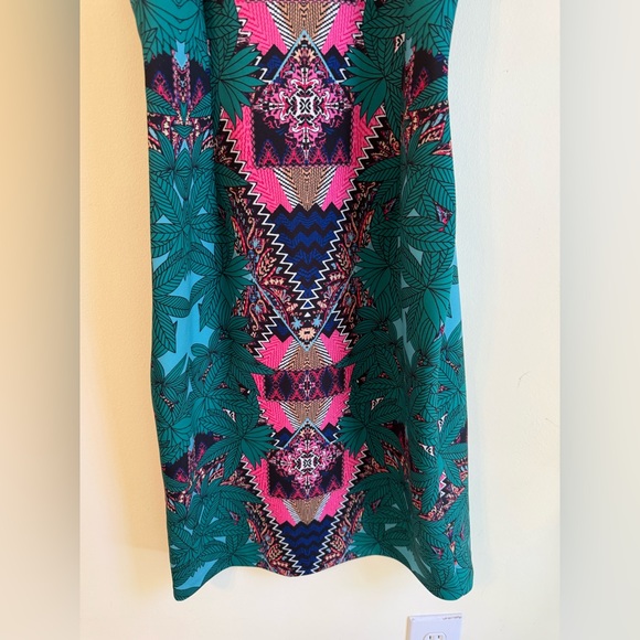 Gianni Bini Teal and Pink Patterned Dress *NEW WITH TAGS* - Picture 5 of 12